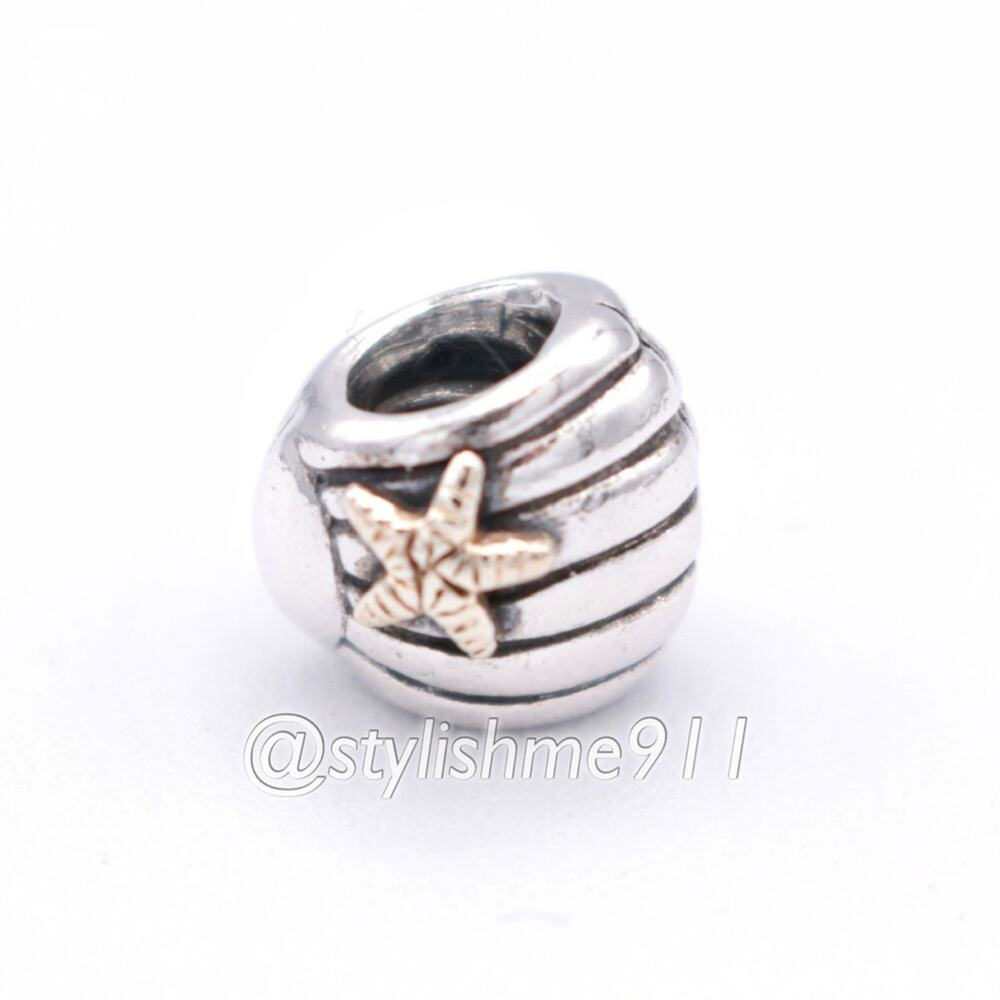 Authentic PANDORA Sea Shell Charm with 14K Gold - 790249 - Picture 7 of 10